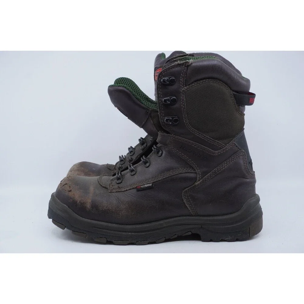 Red Wing King Toe Work Boots Mens Size 9.5 D Waterproof Leather Safety Toe 3547